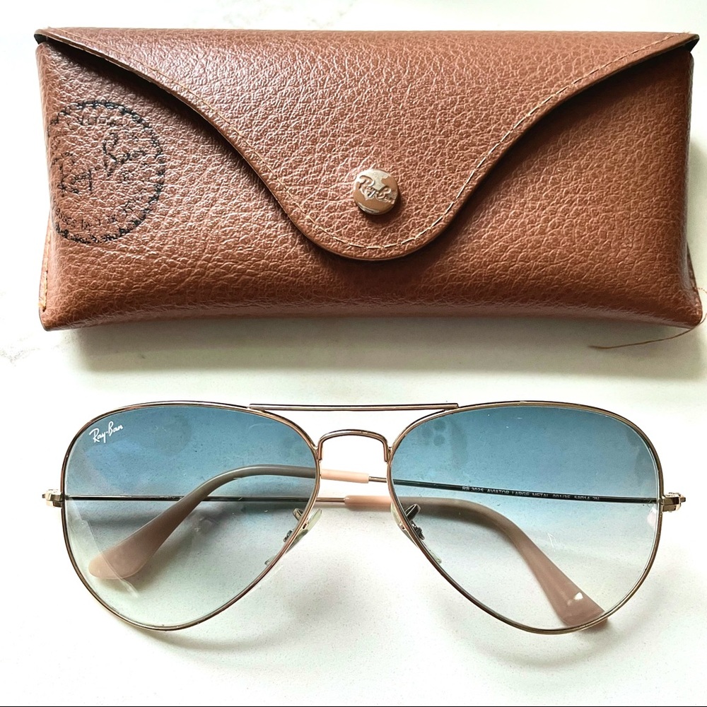 Ray-Ban Gold/Blue Mirror Aviators
